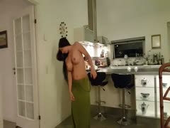 My wife's upper body is perfect, and she can't stop flaunting her enormous wobblers.